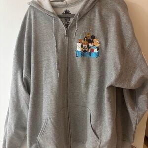 Disney Gray Hoodie with Multicolor Castle Accent